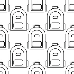 Seamless school pattern. Hand drawn doodle school background. Education illustration