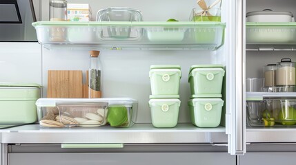 Within the kitchen, pale green labels on containers signal lactosefree ingredients, guiding the preparation of meals for those with lactose intolerance no dust
