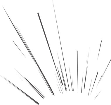 Manga speed line explosion effect. Comic motion element. Action graphic flash burst and explosive boom. Abstract graphic.