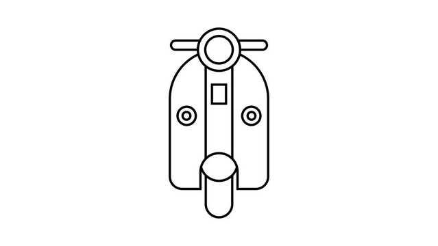 scooter animation on white background