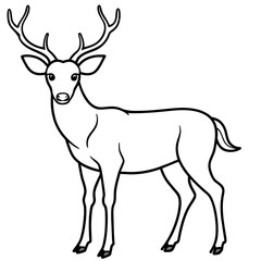 Obraz premium Deer vector illustration style. 