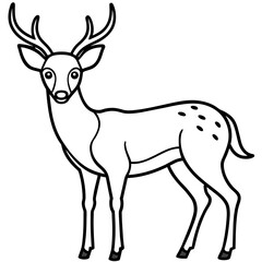       Deer  vector illustration style.
