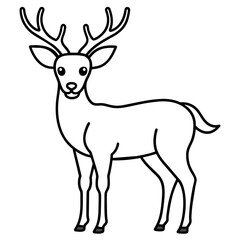       Deer  vector illustration style.
