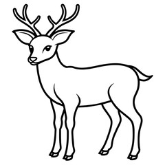      Deer  vector illustration style.

