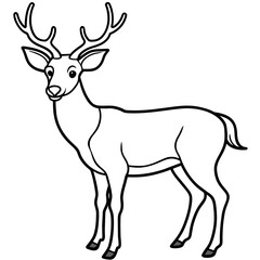 Fototapeta premium Deer vector illustration style. 