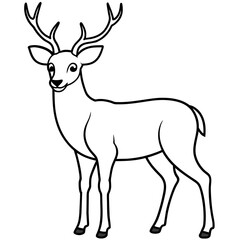       Deer  vector illustration style.
