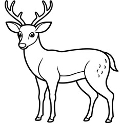 Obraz premium Deer vector illustration style. 