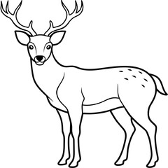       Deer vector illustration style.
