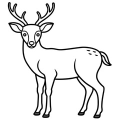       Deer vector illustration style.
