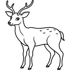 Obraz premium Deer vector illustration style. 