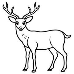       Deer vector illustration style.
