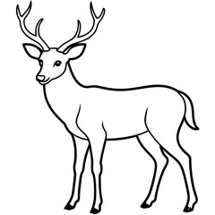 Obraz premium Deer vector illustration style. 
