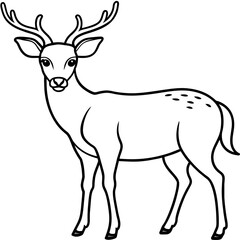       Deer vector illustration style.
