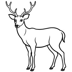 Fototapeta premium Deer vector illustration style. 