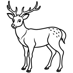       Deer  vector illustration style.
