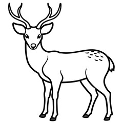       Deer  vector illustration style.
