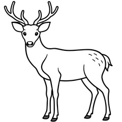       Deer  vector illustration style.
