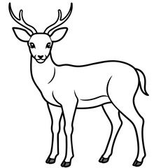       Deer vector illustration style.
