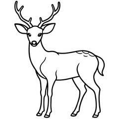Obraz premium Deer vector illustration style. 