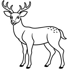      Deer vector illustration style.
