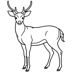 Obraz premium Deer vector illustration style. 