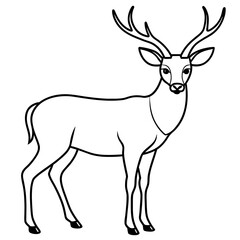 Obraz premium Deer vector illustration style. 