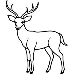       Deer vector illustration style.
