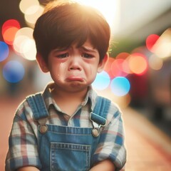 Close-up of a crying child