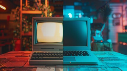 Technology has progressed from typewriters to computers, impacting devices over time.