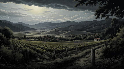 vineyard and the forest