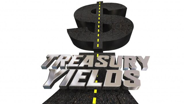 Treasury Yields Bonds Road to Wealth Make Earn More Money Income 3d Animation