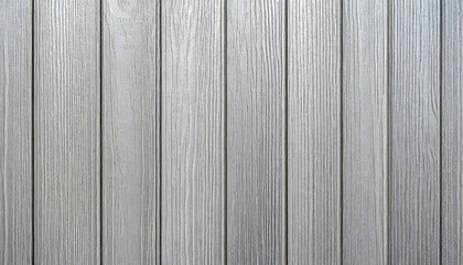 Close-up of weathered, Silver-painted wooden planks aligned vertically.