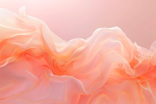 3D Render of Minimalist Abstract Peach Background with Foggy Wind AI Image