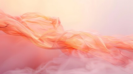 Minimalist Abstract Peach Background with Foggy Wind, Rendered in 3D AI Image