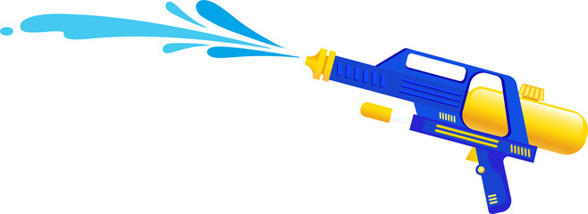 Songkran festival water gun decoration element, PNG file no background 