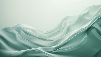 Minimalist Abstract Sage Background with Foggy Wind, Crafted in 3D AI Image