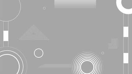Abstract geometric grey background with white line shapes.