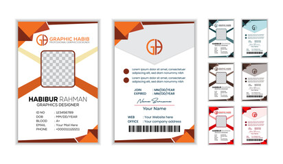 Modern Corporate Identity Card. Creative Workspace ID Card. Id Card Layout