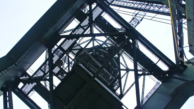 Tall Industrial Port Crane Tower With Ladders and Grating Floors