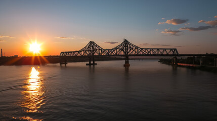 Sunset and a Bridge in USA