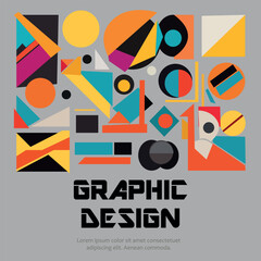 Obraz premium Banners in boho style. Abstract template geometric bright patterns, primitive shape patterns. Contemporary works of art. Abstract color background, illustration. Abstract art. Vector.