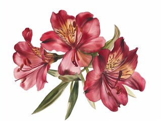 watercolor wild lily flower bouquet for your design