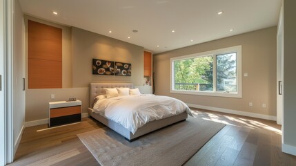 Sleek Serenity. A Bauhaus Bedroom Oasis