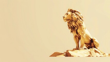 A formidable lion, the beast representing the Babylonian