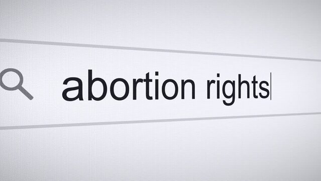 Searching Abortion Rights on the Internet, Computer Screen Macro
