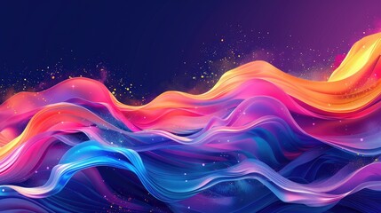 Dynamic fluid background with colorful waves and ripples