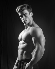 Fototapeta premium Male Physique Model (1950s Style)