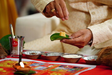 Mumbai, India 9th April 2024: Indian Wedding rituals, Customs and Traditions for bride or Dulhan....