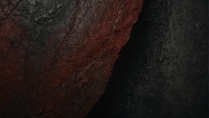 dark maroon to charcoal gray gradient color rough grunge rock texture close-up background from Generative AI - obrazy, fototapety, plakaty