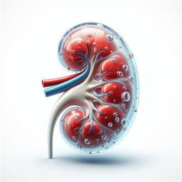 recommend clip art: Human transparent glass kidney underwater view, anatomy of human kidney realistic 3d rendered, human organ vector illustration